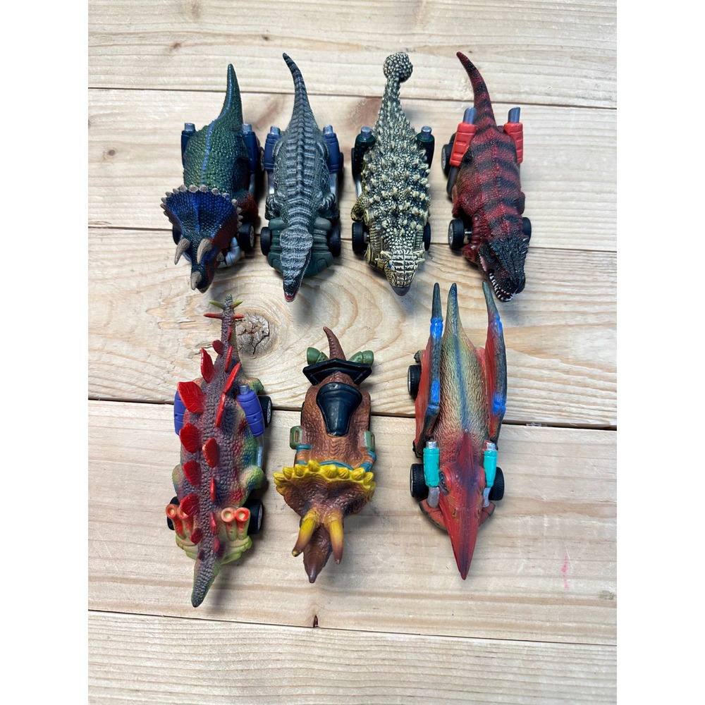 Dinosaur Car Toys Prehistoric Animal Cars‎ Pull Back Vehicles Lot 7